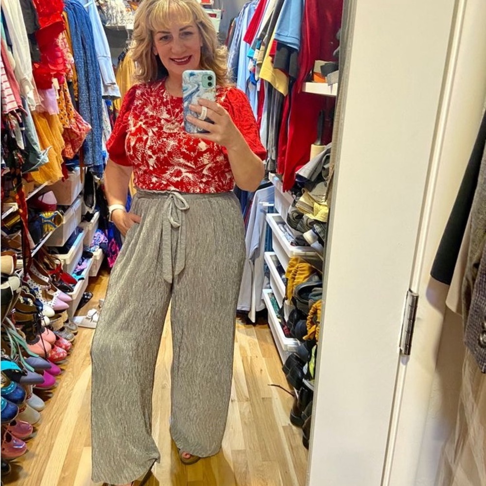 LuLaRoe Red and White Women's Top